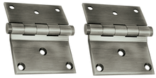 Load image into Gallery viewer, 3 x 3 1/2 Inch Solid Brass Half Surface Hinge (Antique Nickel Finish)