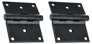 3 x 3 1/2 Inch Solid Brass Half Surface Hinge (Paint Black Finish)