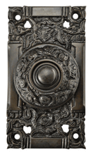 Load image into Gallery viewer, 4 1/4 Inch Art Nouveau Solid Brass Doorbell (Oil Rubbed Bronze Finish)