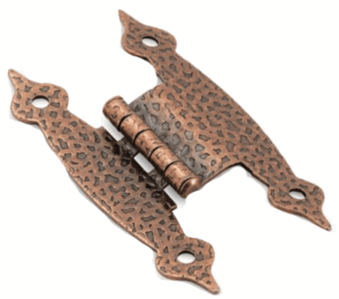 Set of 12 Amerock 3 1/2 Inch Colonial H Hinge (Antique Copper Finish)