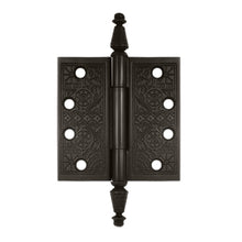 Load image into Gallery viewer, 4 X 4 Inch Solid Brass Ornate Finial Style Hinge (Oil Rubbed Bronze)