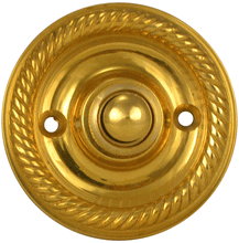 Load image into Gallery viewer, Classic Georgian Roped Doorbell Push Button (Polished Brass Finish)