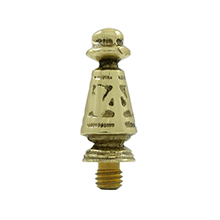 Load image into Gallery viewer, 1 3/8 Inch Solid Brass Ornate Tip Door Finial (Unlacquered Brass Finish)