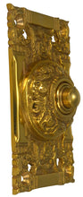 Load image into Gallery viewer, 4 1/4 Inch Art Nouveau Solid Brass Doorbell (Polished Brass Finish)