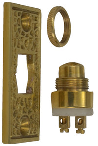Craftsman Style Door Bell In Solid Brass (Polished Brass Finish)