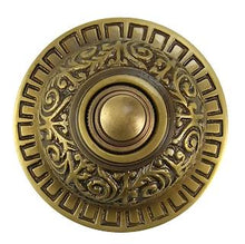 Load image into Gallery viewer, Eastlake Door Bell Button in Antique Brass (Antique Brass Finish)
