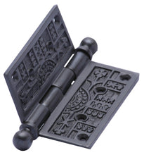 Load image into Gallery viewer, 3 1/2 x 3 1/2 Inch Ball Tipped Victorian Solid Brass Hinge (Oil Rubbed Bronze Finish)