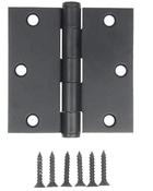 Load image into Gallery viewer, 3 1/2 Inch by 3 1/2 Inch Butt Hinge (Forged Black Iron)