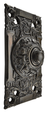 Load image into Gallery viewer, 4 1/4 Inch Art Nouveau Solid Brass Doorbell (Oil Rubbed Bronze Finish)