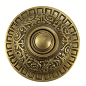 Load image into Gallery viewer, Eastlake Door Bell Button in Antique Brass (Antique Brass Finish)