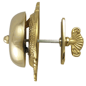 Load image into Gallery viewer, Victorian Style Solid Brass, Mechanical Doorbell Polished Brass Finish