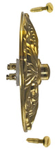 Load image into Gallery viewer, Solid Brass Romanesque Doorbell Push (Polished Brass Finish)