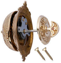 Load image into Gallery viewer, Brass Eastlake Mechanical Twist Door Bell 5 3/8 Inch Eastlake Doorbell (Polished Brass Finish)