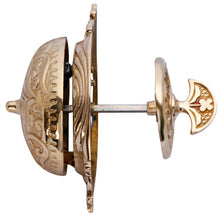 Load image into Gallery viewer, Brass Eastlake Mechanical Twist Door Bell 5 3/8 Inch Eastlake Doorbell (Polished Brass Finish)