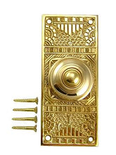 Load image into Gallery viewer, Solid Brass Eastlake Style Door Bell (Polished Brass Finish)