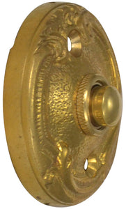 Lafayette Swirl Style Door Bell Push Button (Polished Brass Finish)