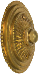 Sunburst Style Door Bell Push Button (Polished Brass Finish)