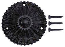 Load image into Gallery viewer, Solid Brass Antique Flower Doorbell Push (Oil Rubbed Bronze Finish)