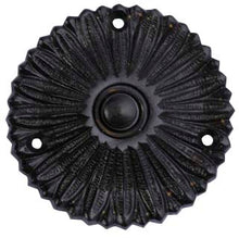 Load image into Gallery viewer, Solid Brass Antique Flower Doorbell Push (Oil Rubbed Bronze Finish)