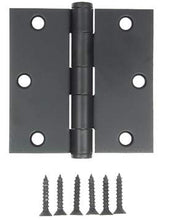 Load image into Gallery viewer, 3 1/2 Inch by 3 1/2 Inch Butt Hinge (Forged Black Iron)