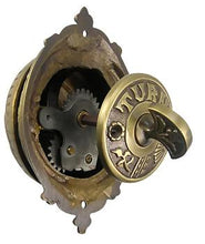 Load image into Gallery viewer, Mechanical Doorbell  Eastlake Style (Antique Brass Finish)