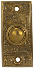 Load image into Gallery viewer, Solid Brass Broken Leaf Door Bell (Polished Brass Finish)