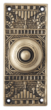 Load image into Gallery viewer, Solid Brass Eastlake Style Door Bell (Antique Brass Finish)