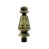 1 7/16 Inch Solid Brass Ornate Hinge Finial (Antique Brass Finish)
