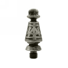 Load image into Gallery viewer, 1 7/16 Inch Solid Brass Ornate Hinge Finial  (Antique Nickel Finish)