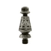 Load image into Gallery viewer, 1 7/16 Inch Solid Brass Ornate Hinge Finial  (Antique Nickel Finish)