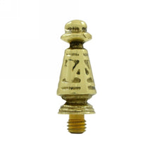 Load image into Gallery viewer, 1 7/16 Inch Solid Brass Ornate Hinge Finial (Polished Brass Finish)