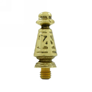 1 7/16 Inch Solid Brass Ornate Hinge Finial (Polished Brass Finish)