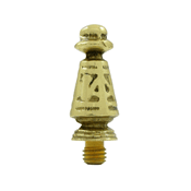 1 7/16 Inch Solid Brass Ornate Hinge Finial (Polished Brass Finish)