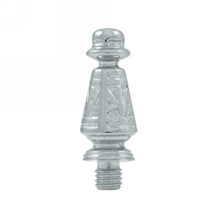 Load image into Gallery viewer, 1 7/16 Inch Solid Brass Ornate Hinge Finial (Polished Chrome Finish)