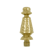 1 7/16 Inch Solid Brass Ornate Hinge Finial PVD Polished Brass Finish